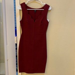 Burgundy dress